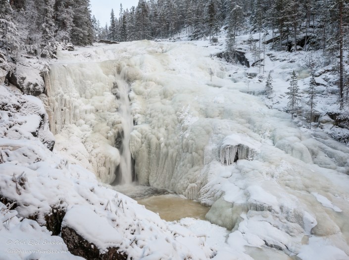 Ikke så stor vannføring nå.